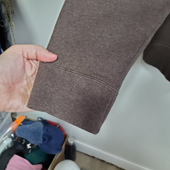 POLO RALPH LAUREN Shawl-Collar Pullover Sweatshirt Elbow Patch Brown Women's XL - Picture 5 of 13